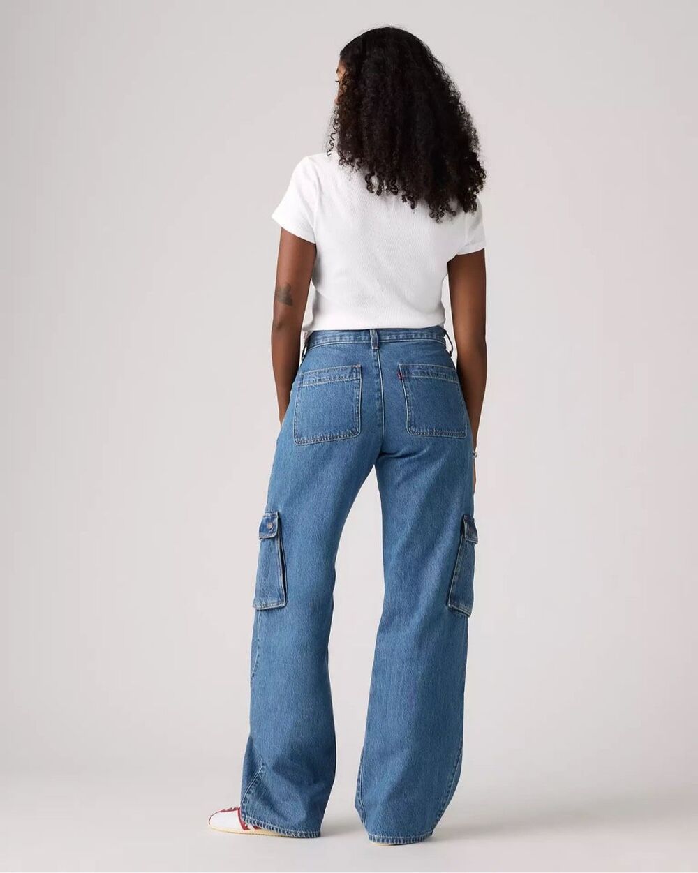 Levi’s Superlow Cotton Loose Cargo Lightweight Jeans All Over Blue 29x32 - Picture 5 of 7
